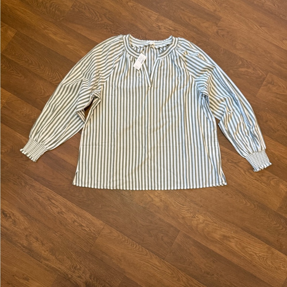 Striped Long Sleeve Blouse